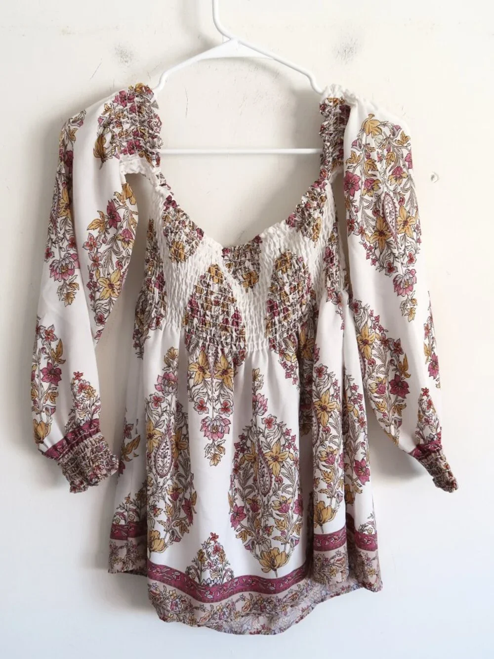 Show Me Your Mumu Shirred Top - Size Small